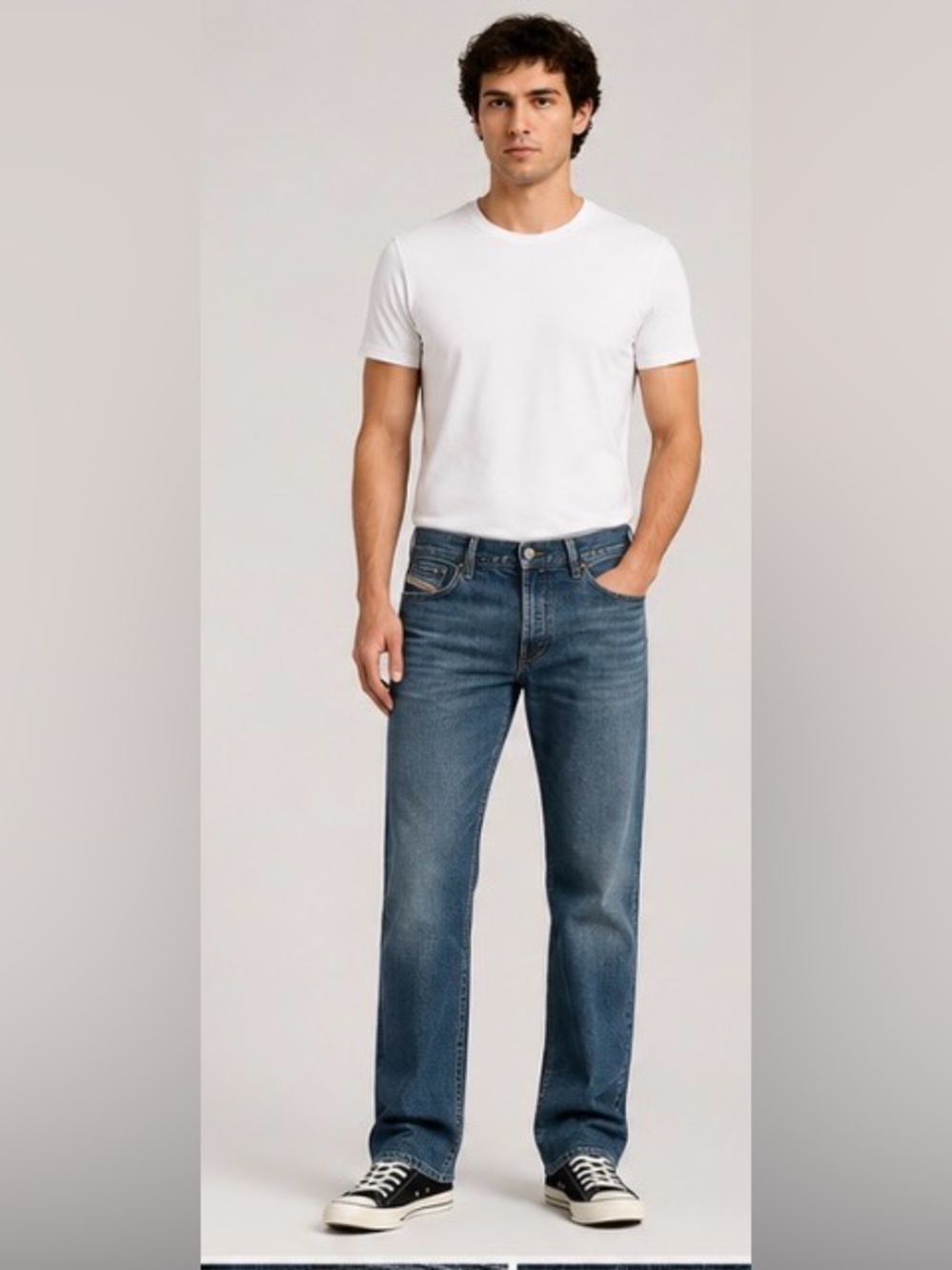Diesel Zatiny Y2K Bootcut Jeans 34x34 Made in Italy Medium Wash
